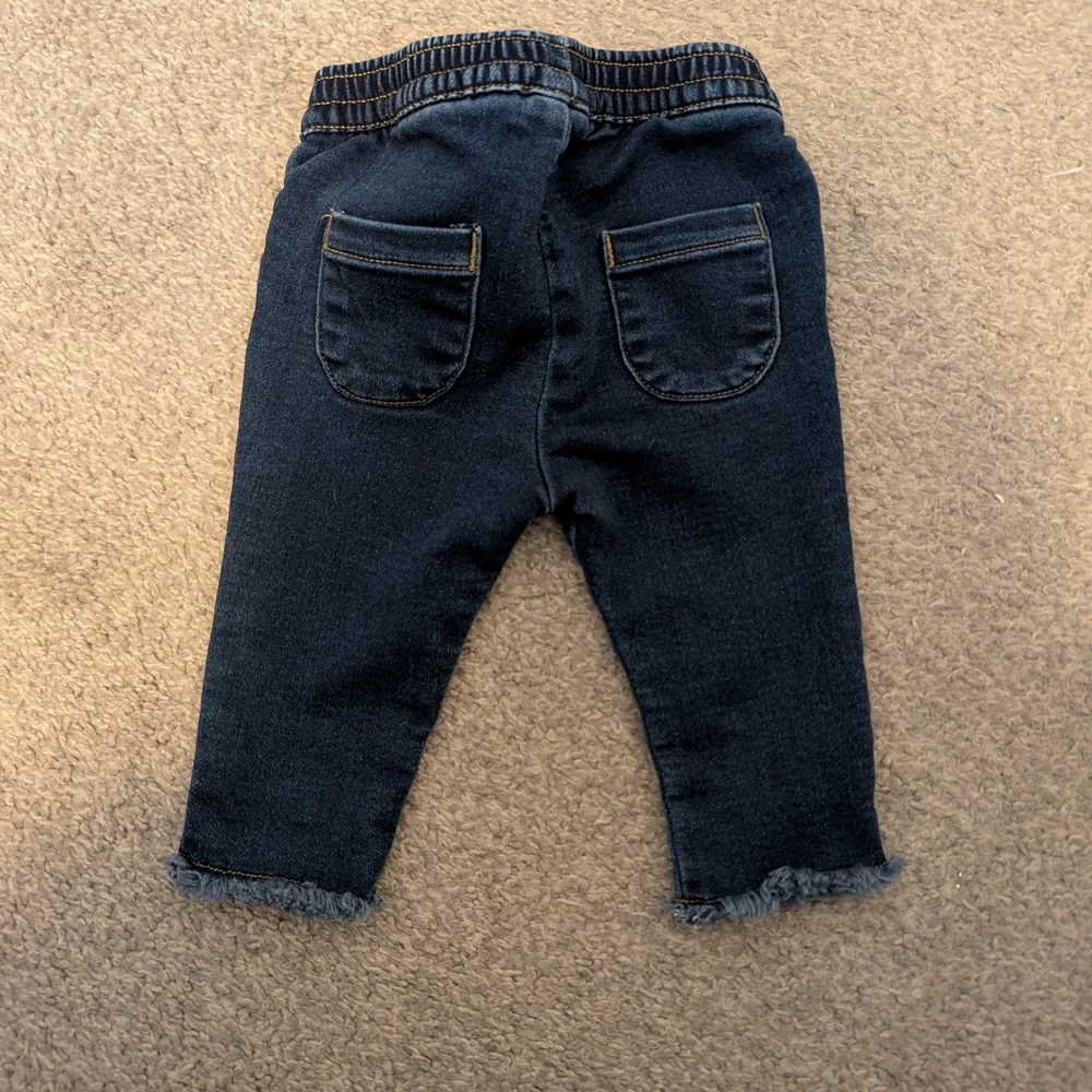3 For $12 Kids Navy Blue Denim Pants - Picture 4 of 5